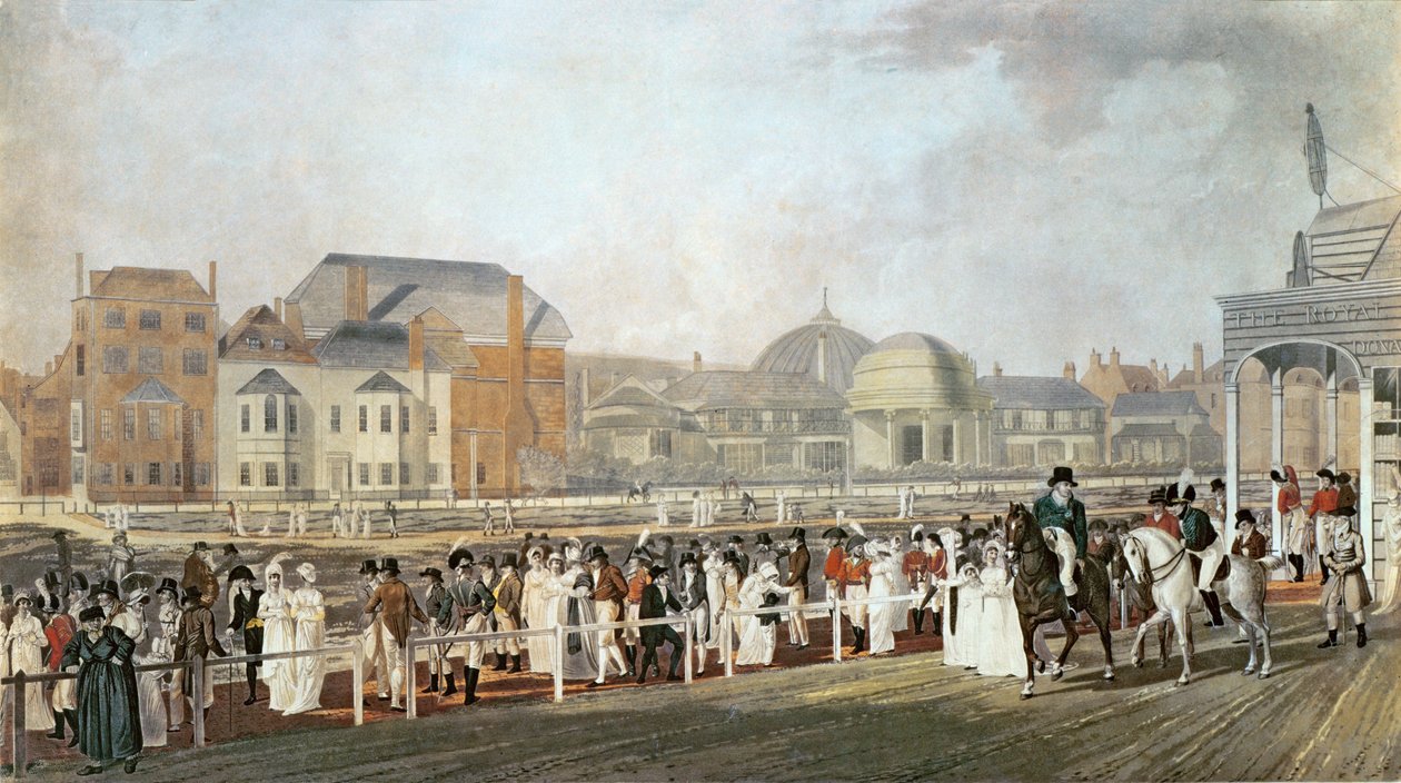 Brighton: The Old Pavilion a Steyne vyryté Charlesem Richardsem od English School