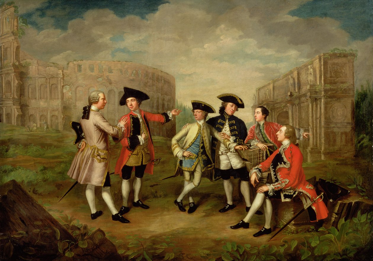 Britský gentleman v Římě, kolem roku 1750 od English School