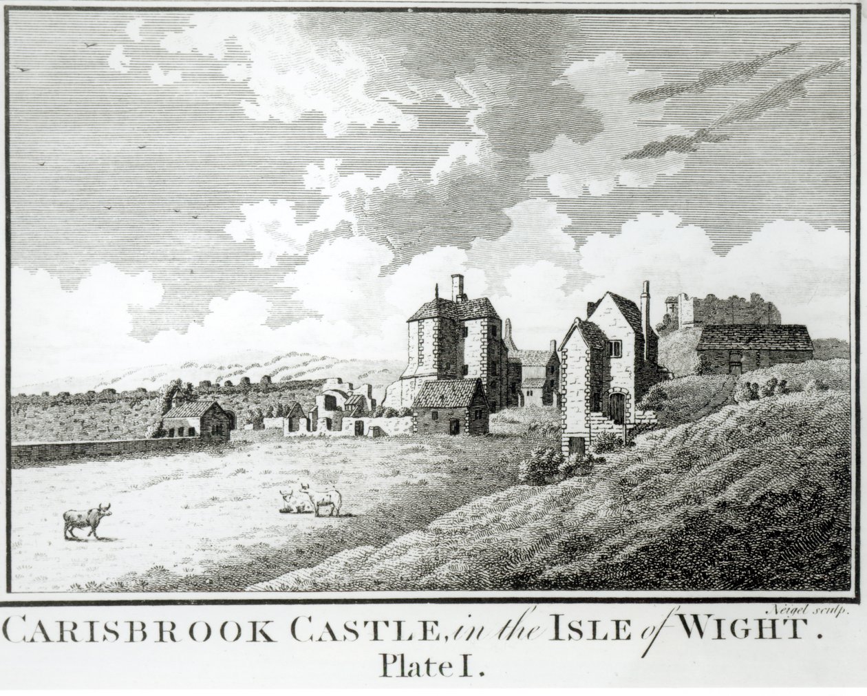Hrad Carisbrooke, Isle of Wight, Plate I od English School