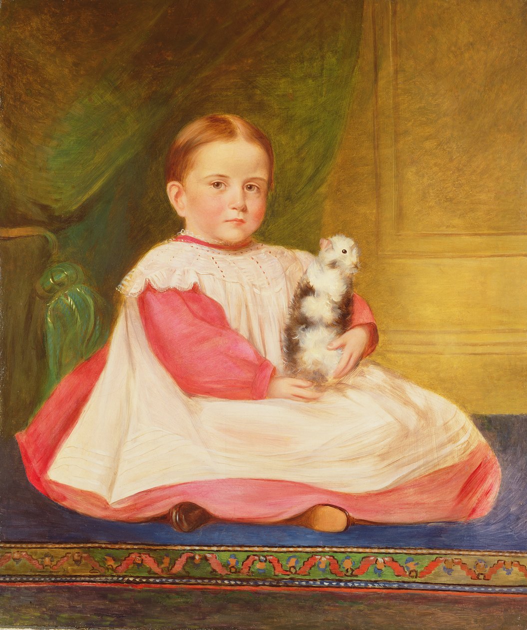 Dítě s morčetem, kolem roku 1870 od English School