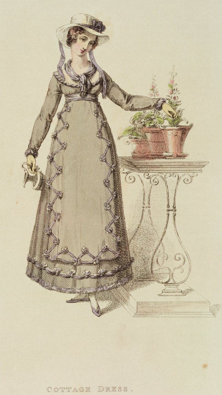 Cottage Dress, z Ackermanns Repository of Arts, září 1820 od English School