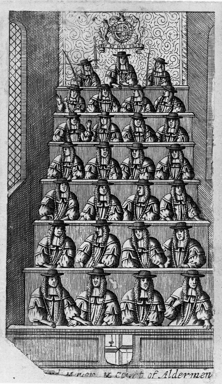 Court of Aldermen, c.1690 od English School