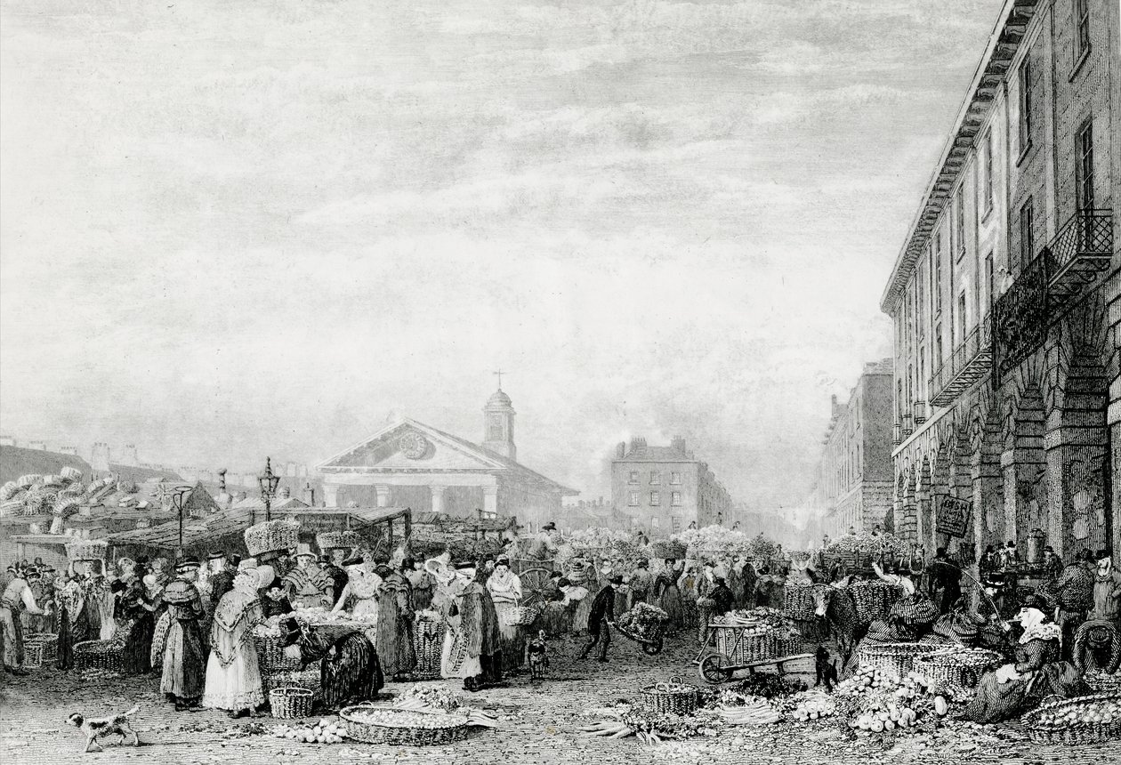 Trh v Covent Garden, 1824 od English School