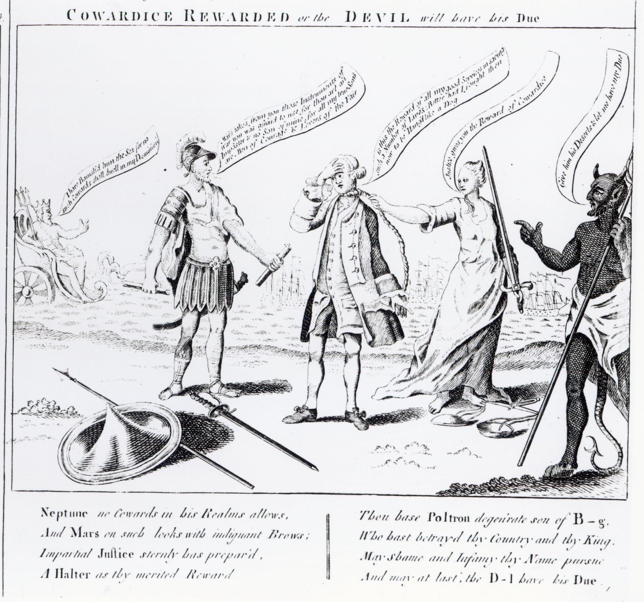 Zbabělost odměněna aneb ďábel bude mít splatnost, 1756 od English School
