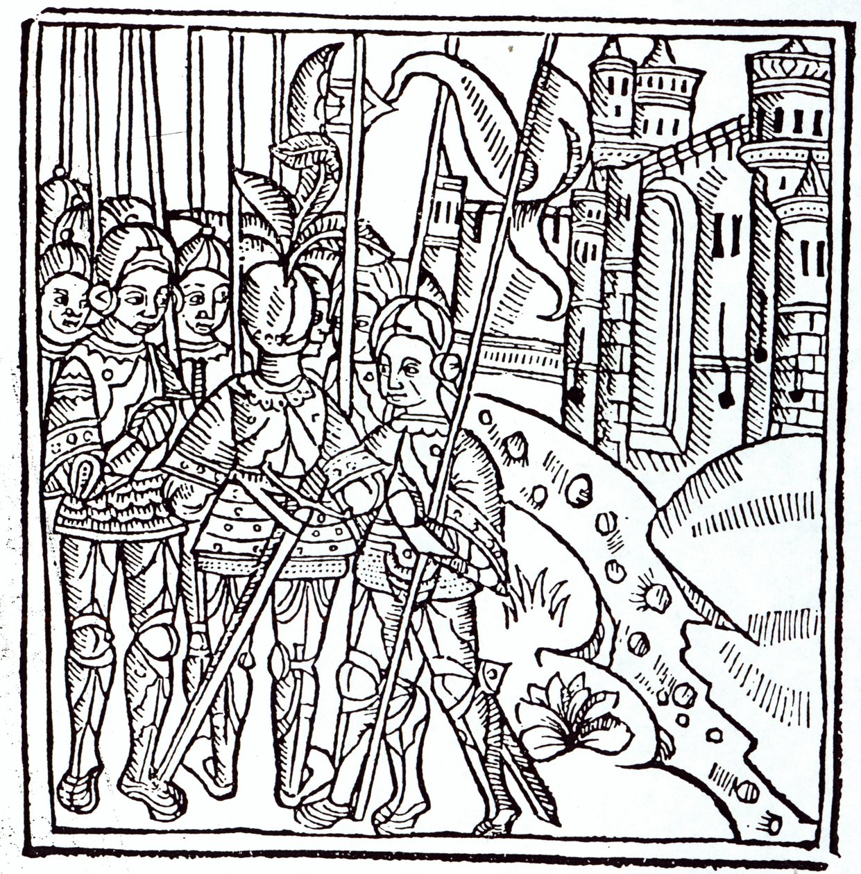 Crusaders, tiskl Wynkyn de Worde († 1534) od English School