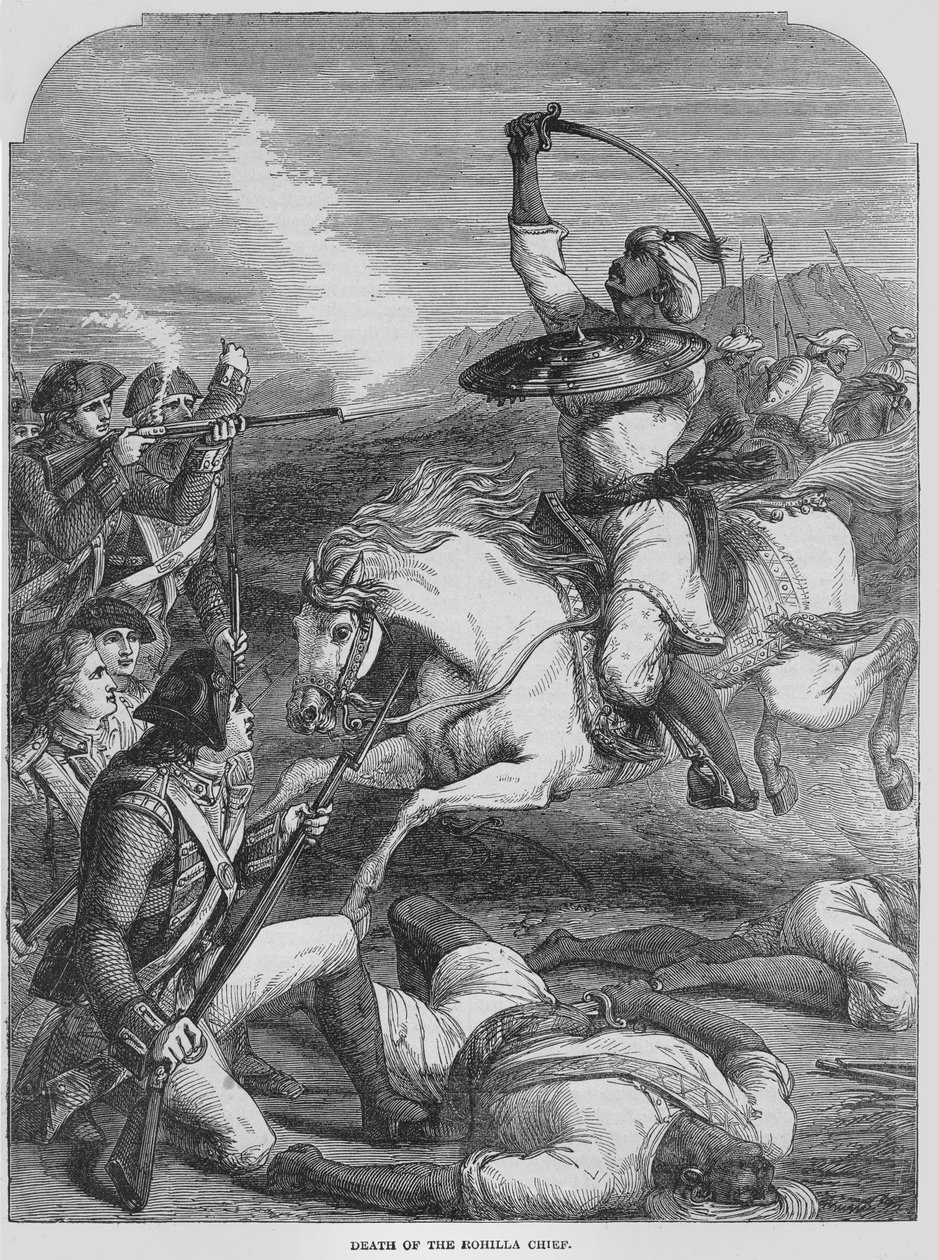 Smrt Rohilla Chief v roce 1781 od English School