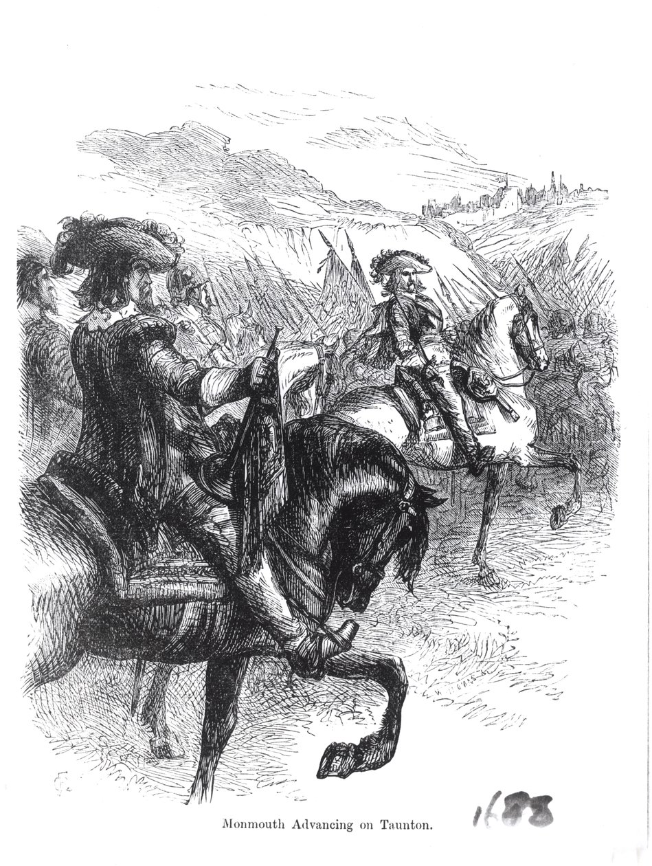 Vévoda z Monmouthu (1649-85) Postupuje na Taunton od English School
