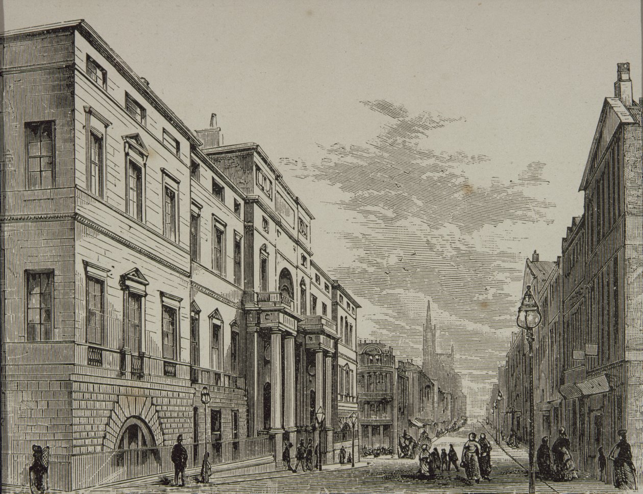 Edinburghská univerzita kolem roku 1880, z knihy "Scottish Pictures" vydané Religious Tract Society, 1886. od English School