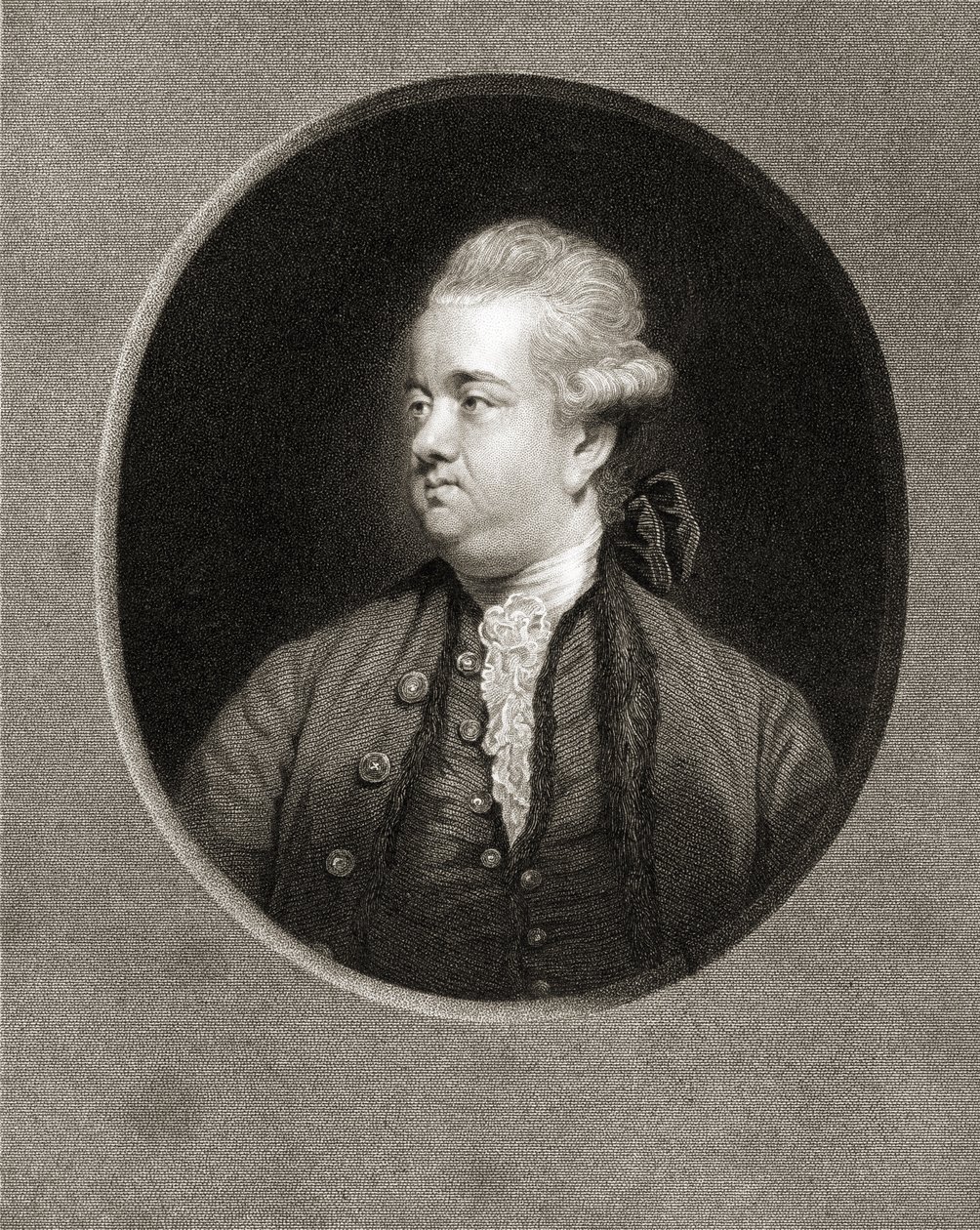 Edward Gibbon (1737-94) z „Gallery of Portraits“, vydané v roce 1833 od English School