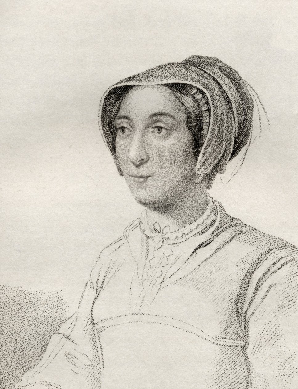 Elizabeth Cooke, vyryto Riversem, ilustrace z „Katalogu královských a vznešených autorů, svazek II“, vydaného v roce 1806 od English School