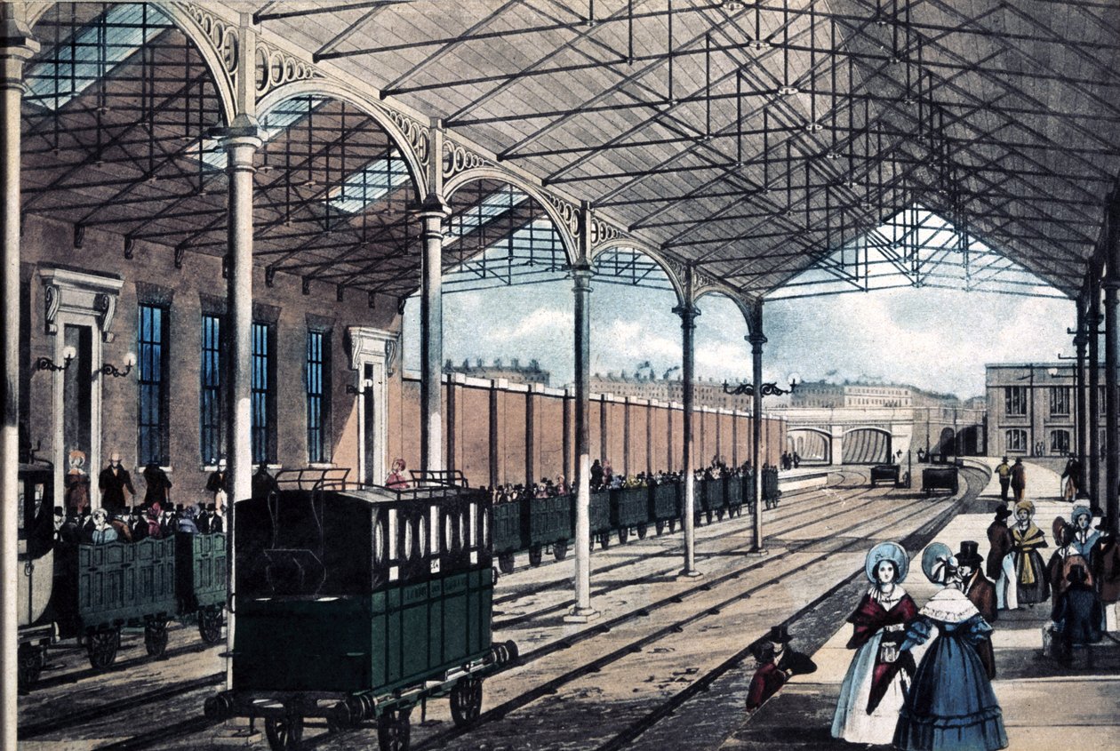 Euston Station, Londýn, 1837 od English School
