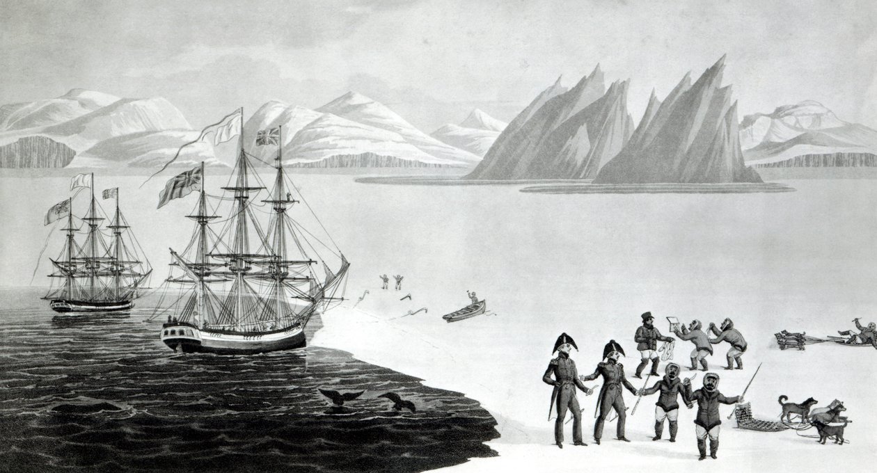 První komunikace s domorodci v zátoce Prince Regentse, 1818 od English School