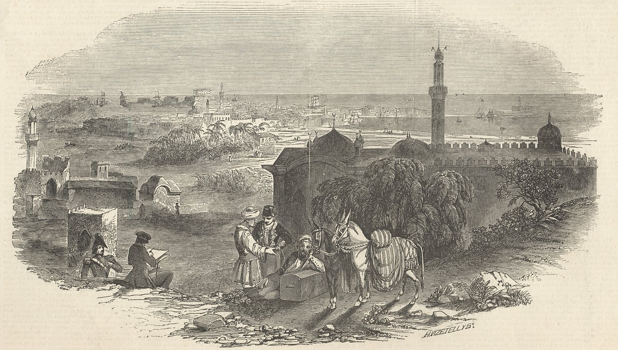 Zahraniční kukuřičné přístavy, Alexandrie, z "The Illustrated London News", 19. prosince 1846 od English School