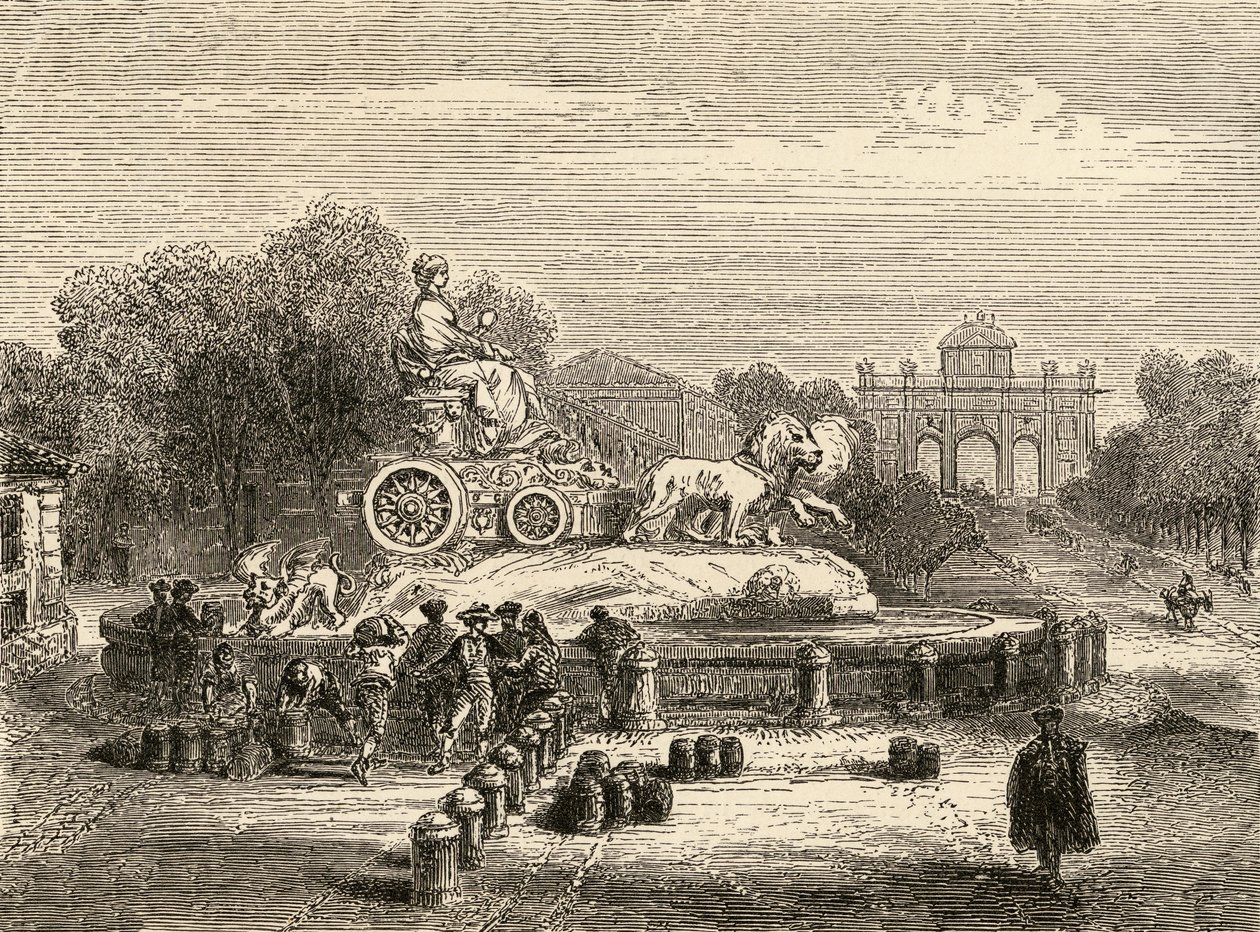 Fontána Cibeles, Madrid, ilustrace ze 