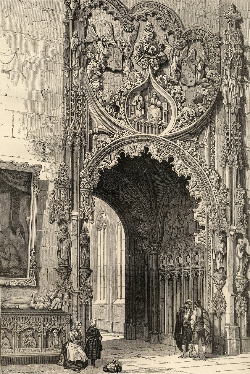 Brána katedrály, Segovia, ilustrace ze 