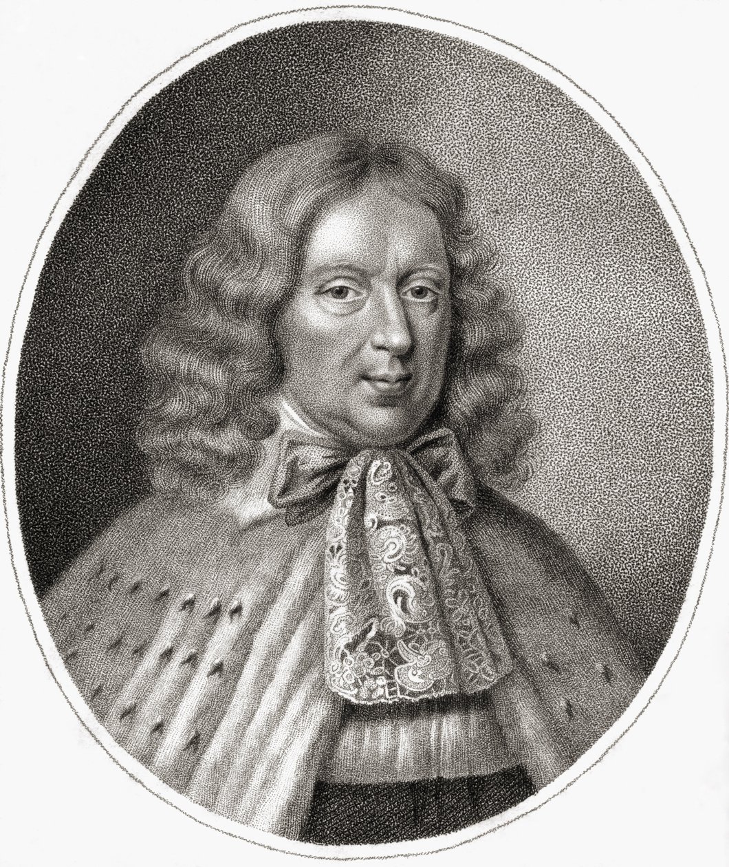 George Berkeley, vyrytý Bocquetem, ilustrace z „Katalogu královských a vznešených autorů, svazek III“, vydaného v roce 1806 od English School