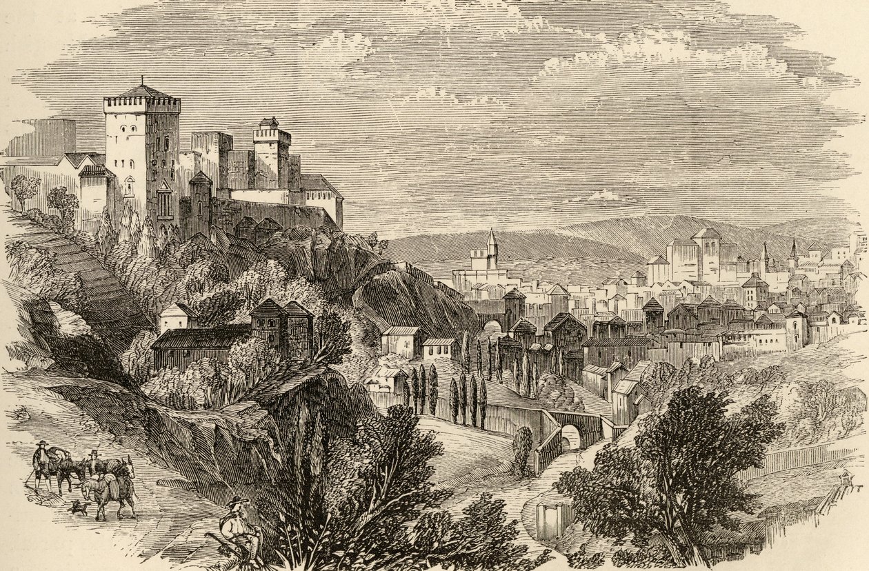 Granada a Alhambra, ilustrace ze 