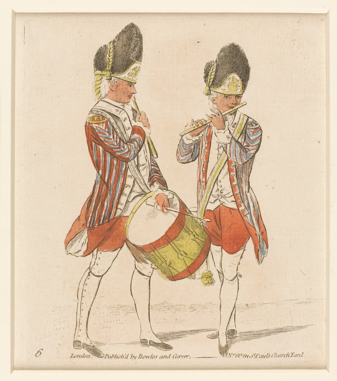 Grenadier bubeník a fifer, 1779 od English School
