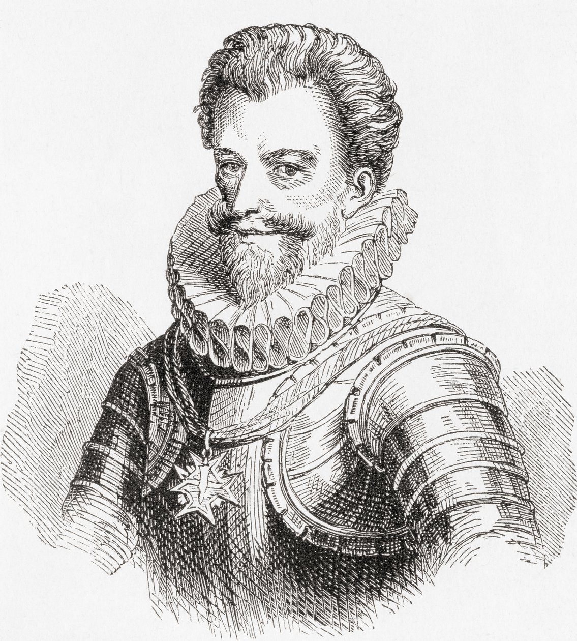 Jindřich I., princ z Joinville, vévoda z Guise, hrabě z Eu, 1550-1588, aka Le Balafre (Scarface), z Ward and Locks Illustrated History of the World, pub. c.1882 od English School