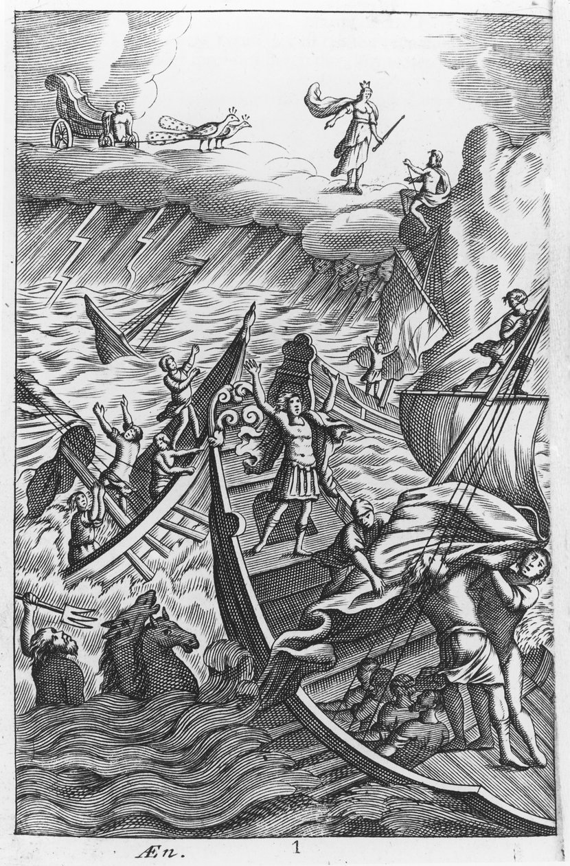 Ilustrace z "The Aeneid" od Virgila (70-19 př.nl) od English School