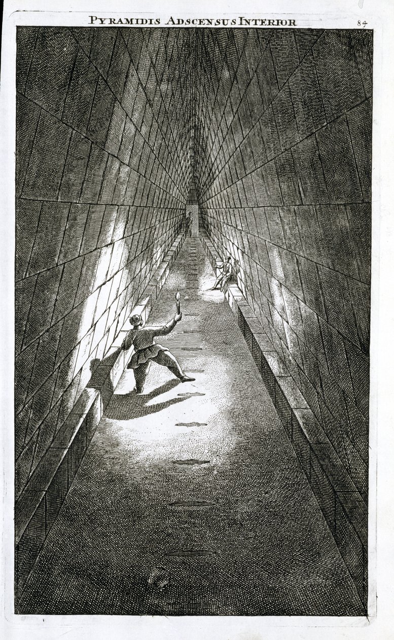 Vnitřní výstup na pyramidu, c.1780 od English School