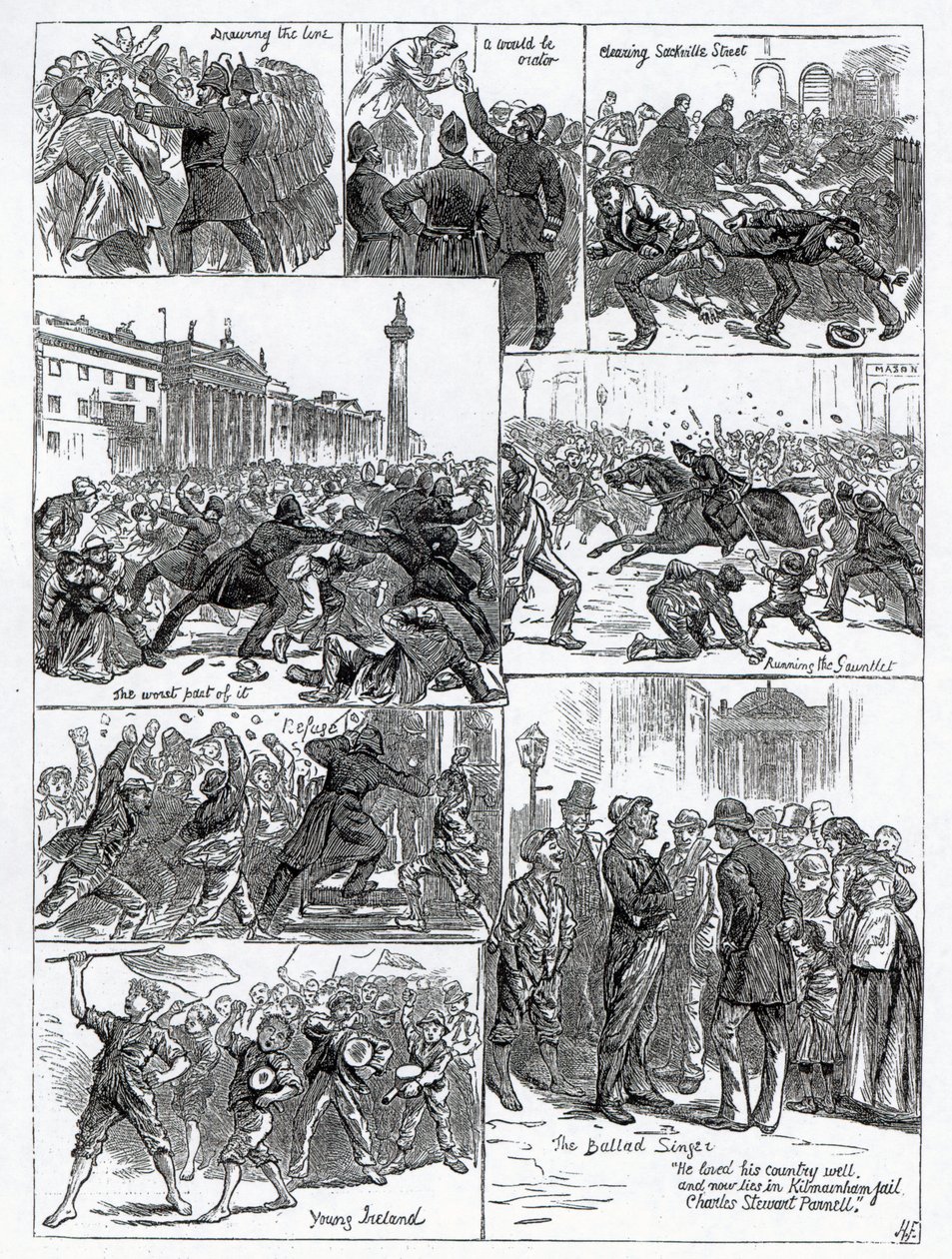 Irish Land League Agitation, ilustrace z 