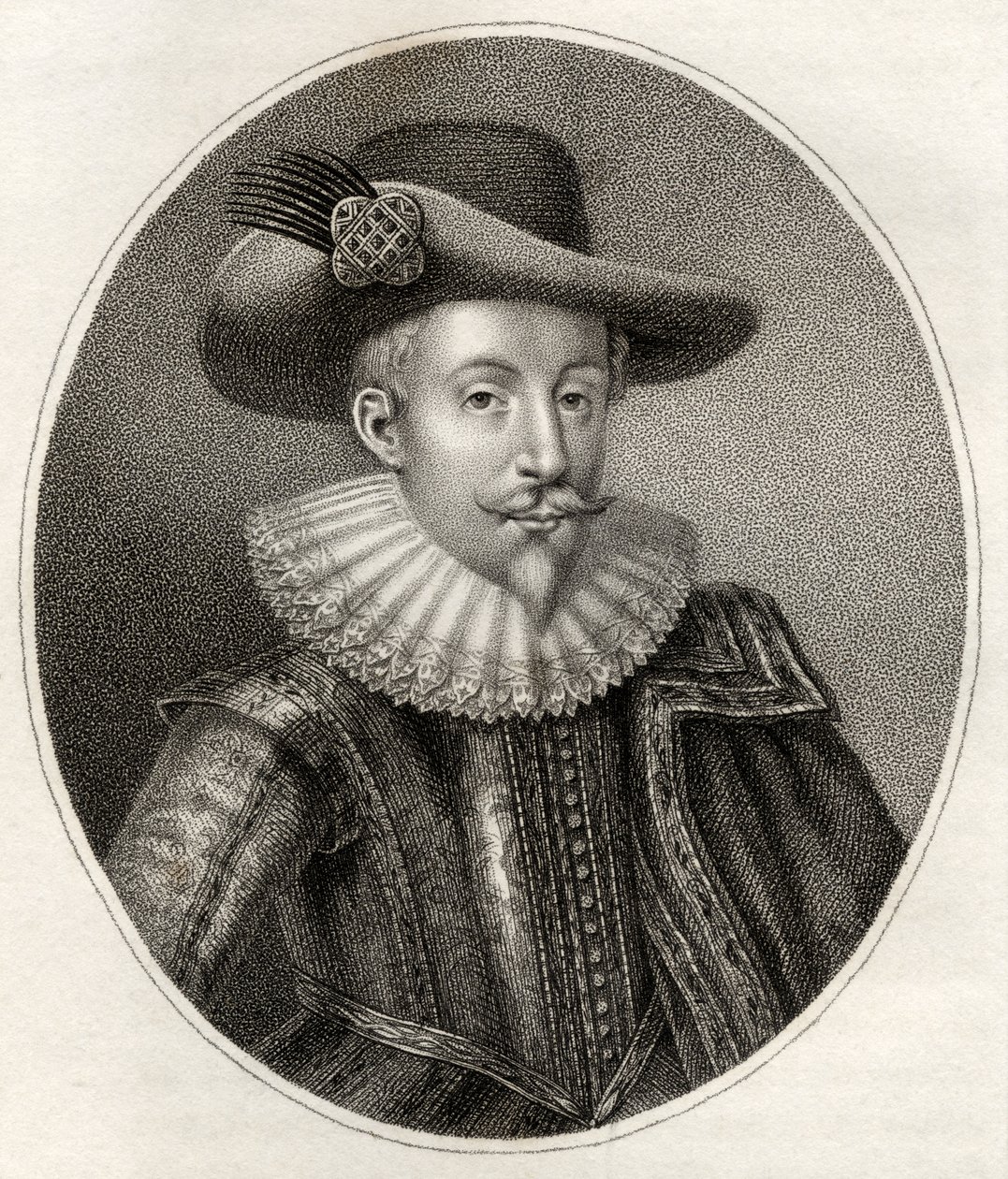 John Digby, vyrytý Bocquetem, ilustrace z „Katalogu královských a vznešených autorů, svazek III“, vydaného v roce 1806 od English School