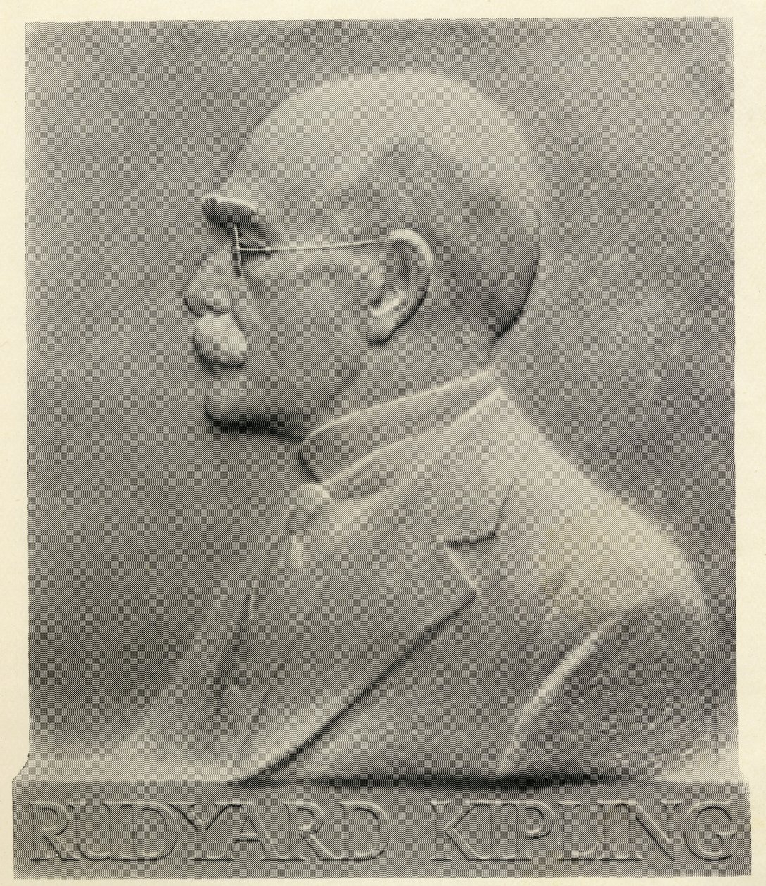 Joseph Rudyard Kipling, plaketa od Patricka Synge-Hutchisona, z 