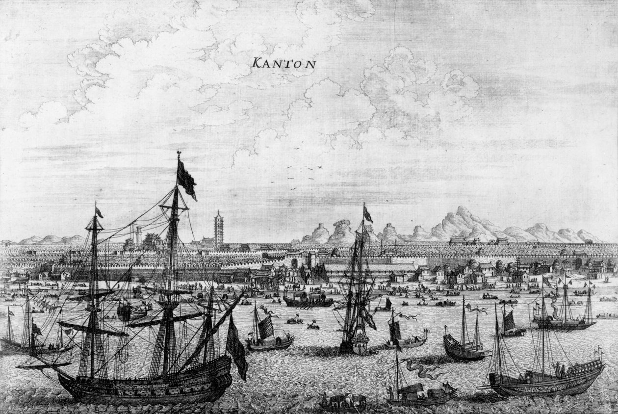 Kanton, Čína, 1669 od English School