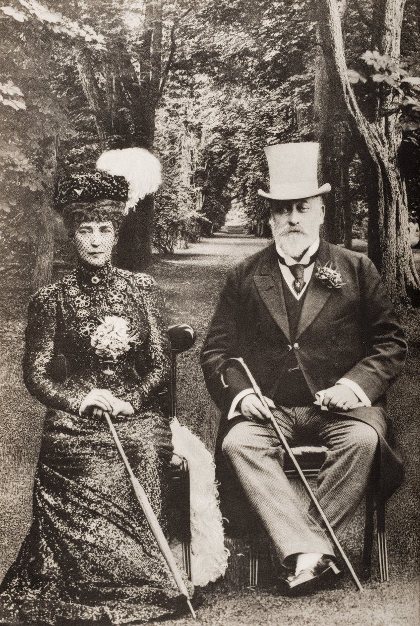 Král Edward VII a královna Alexandra, ilustrace z 