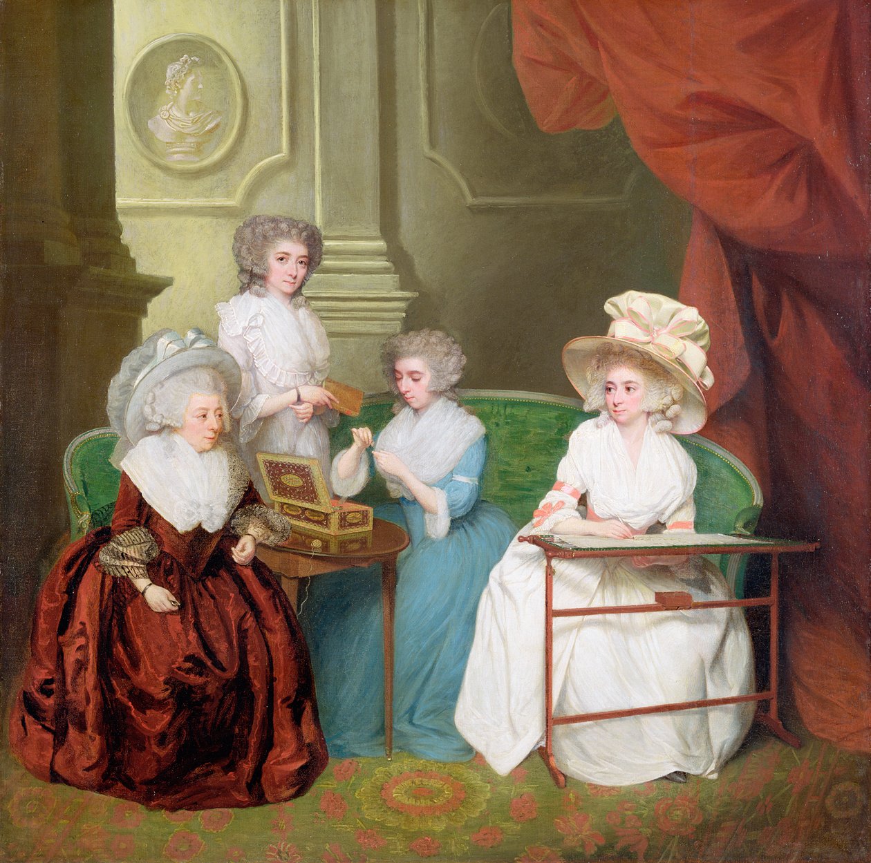 Lady Jane Mathew a její dcery, asi 1790 od English School