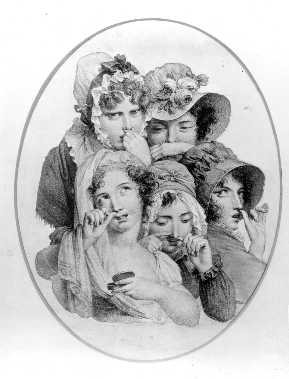 Lady Snuff Takers, kolem 1800 od English School