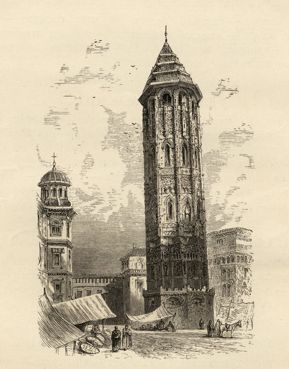 Šikmá věž Saragossa, ilustrace ze 