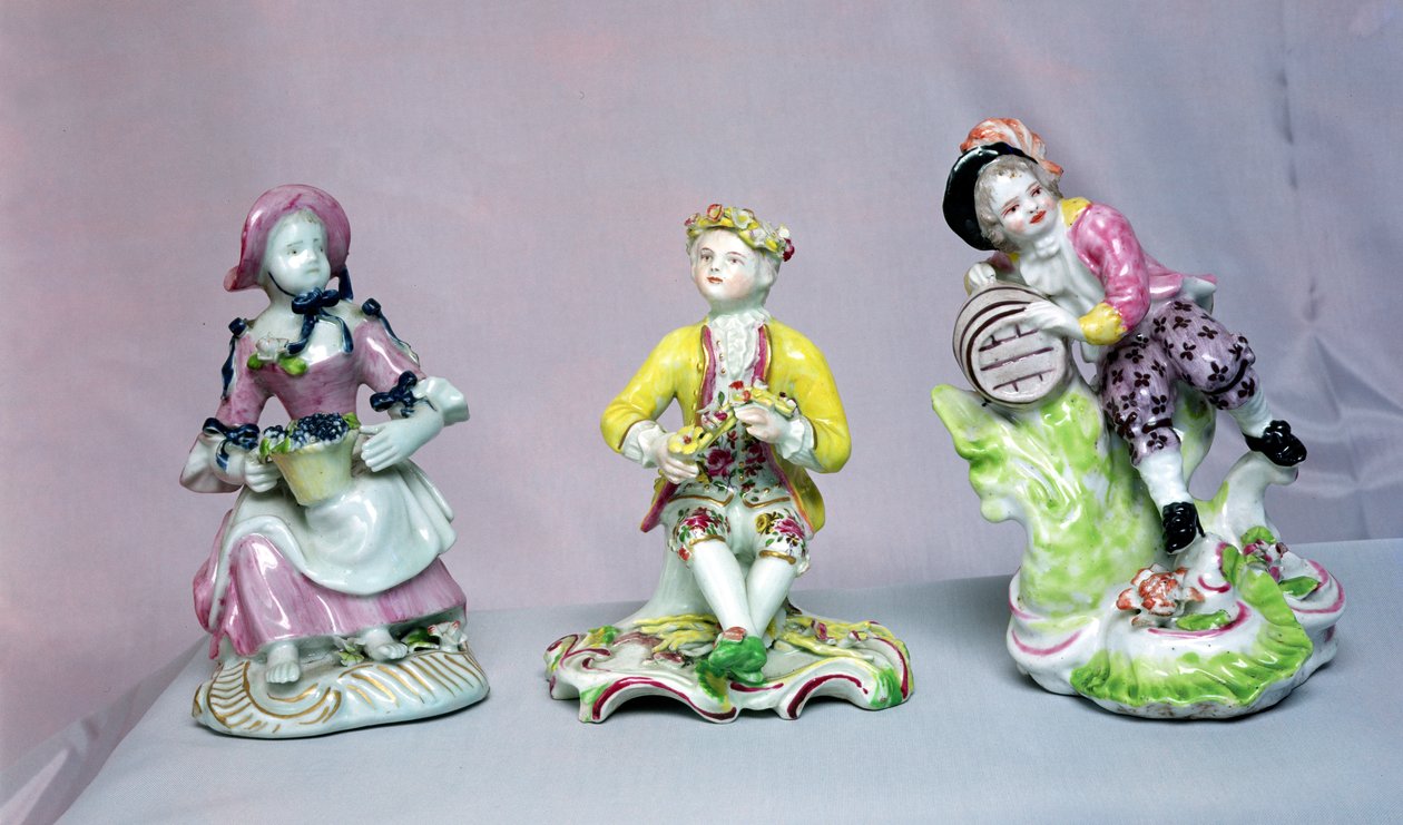 Figurky Longton Hall, cca 1755 (porcelán) od English School