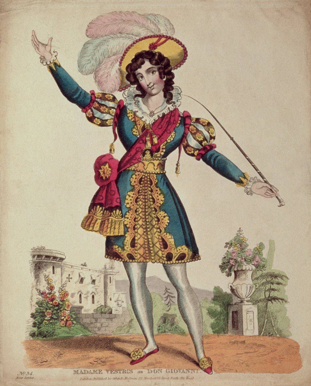 Madame Vestris v roli Dona Giovanniho z Mozartovy opery Don Giovanni od English School