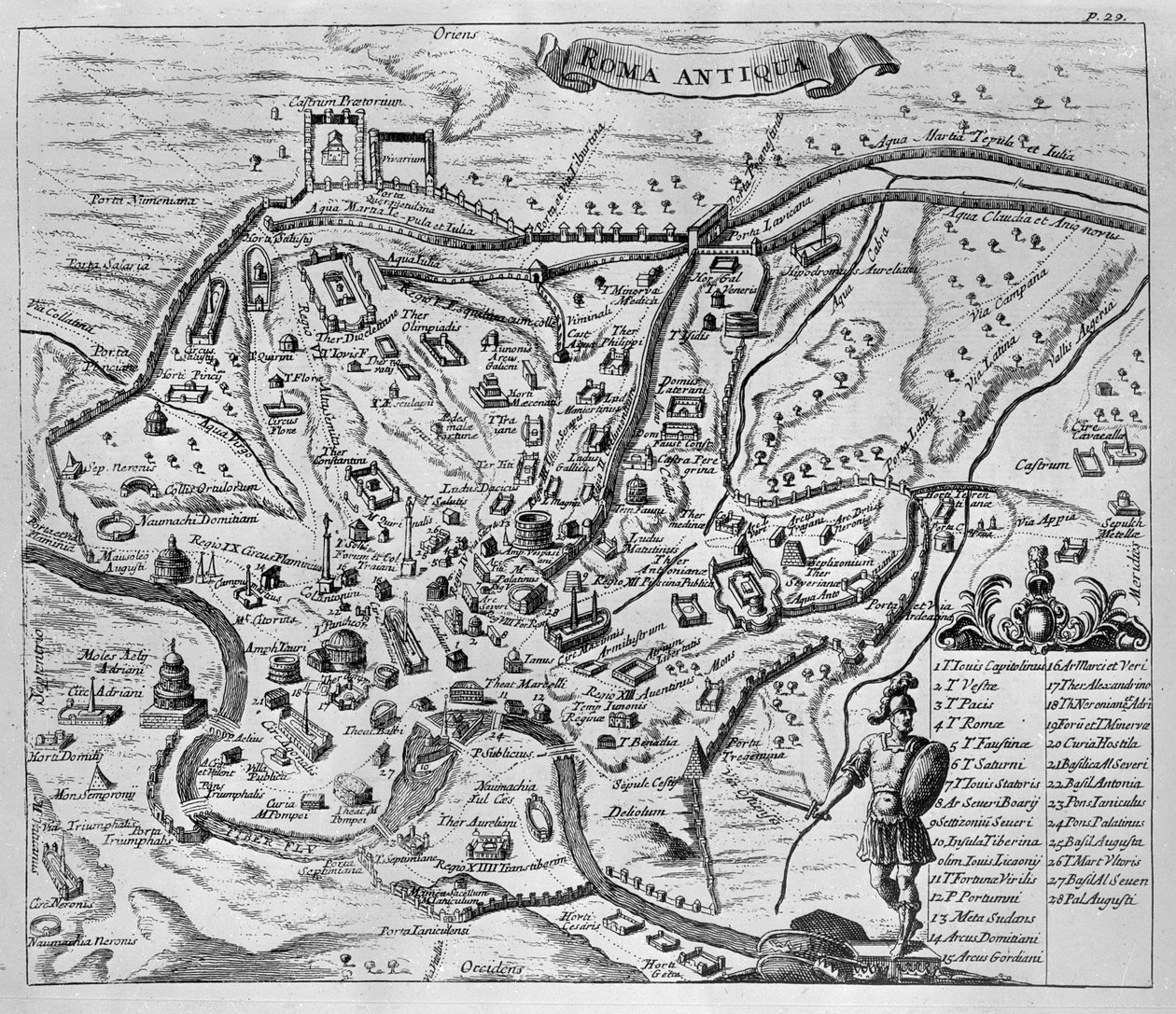 Mapa starověkého Říma od English School
