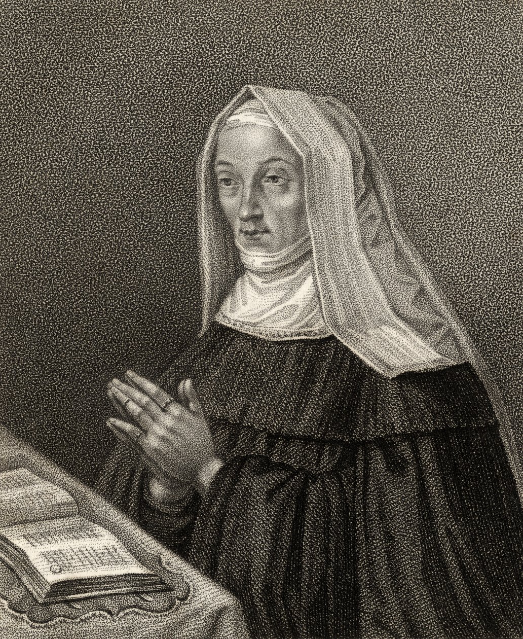 Margaret, hraběnka z Richmondu a Derby, vyryla Gerimia, z „Katalogu královských a vznešených autorů“, vydaného v roce 1806 od English School