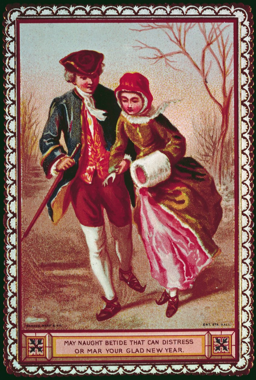 May Naught Betide, která může znepokojit nebo zkazit váš šťastný nový rok, hospoda. od Marcus Ward und Co. od English School