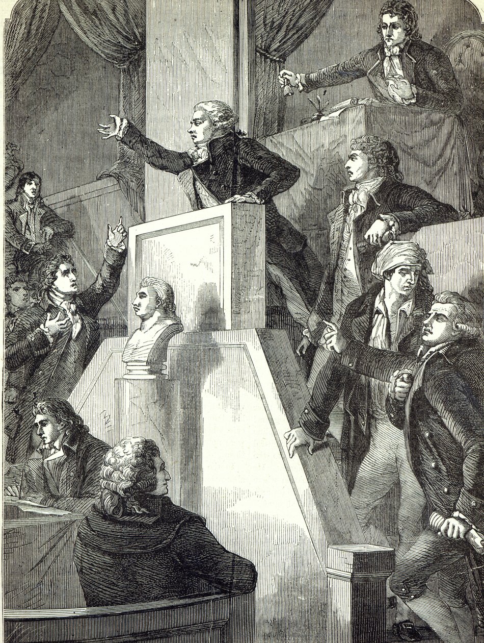Schůze Národního shromáždění, 1791 od English School