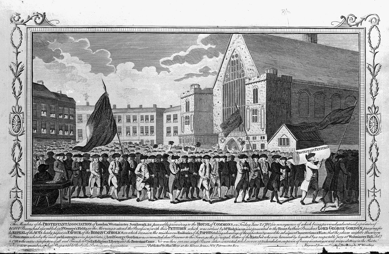 Členové protestantského sdružení Petitioning, 1718 od English School