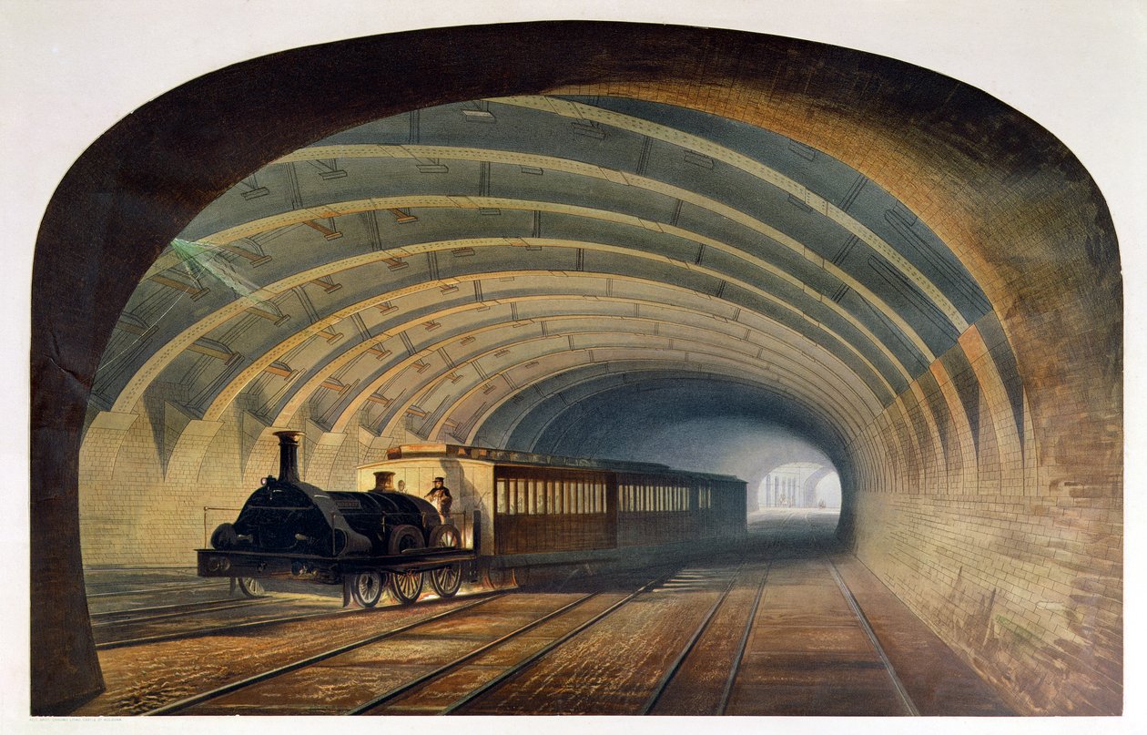Metropolitan Railway, Praed St., Paddington, Kell Bros, 1860 (tisk) od English School