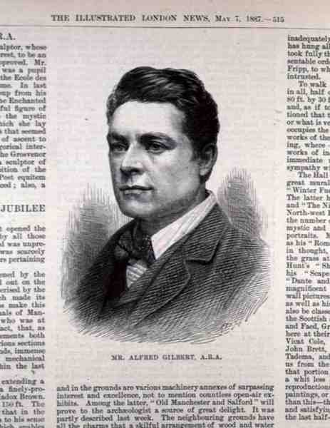 Pan Alfred Gilbert (1854-1934), z The Illustrated London News, 7. května 1887 od English School