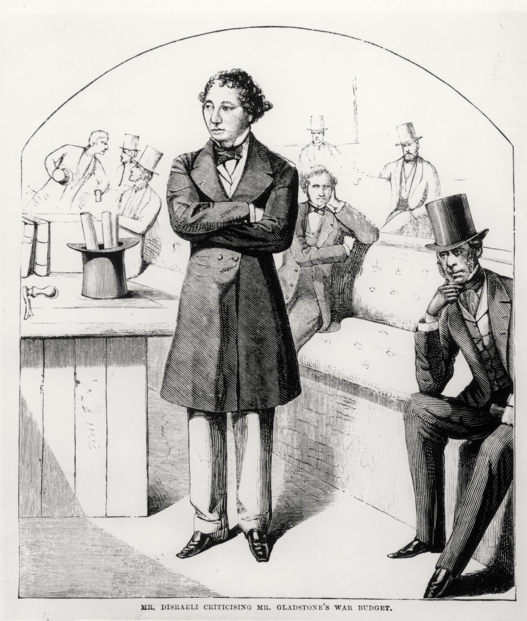 Pan Disraeli kritizuje válečný rozpočet pana Gladstonese c.1853-54 od English School