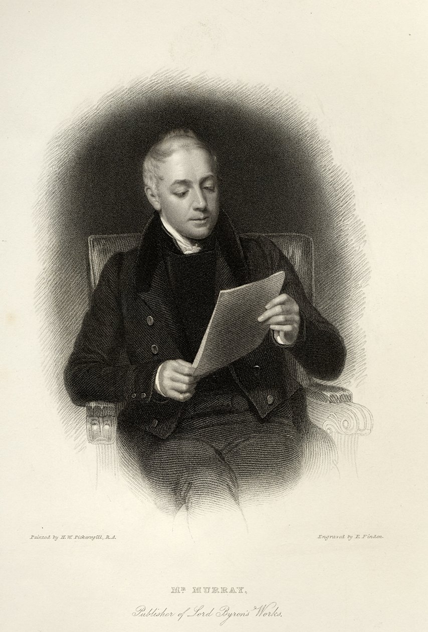 Pan Murray, vydavatel děl Lorda Byrona, vyryl E. Finden, 1833 od English School