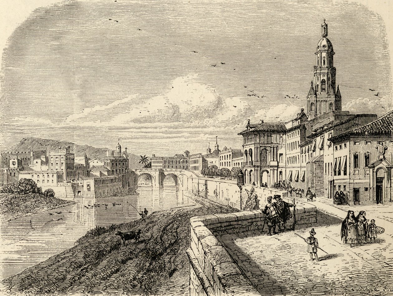 Murcia, Španělsko, z knihy "Spanish Pictures" reverenda Samuela Manninga, vydané v roce 1870 od English School