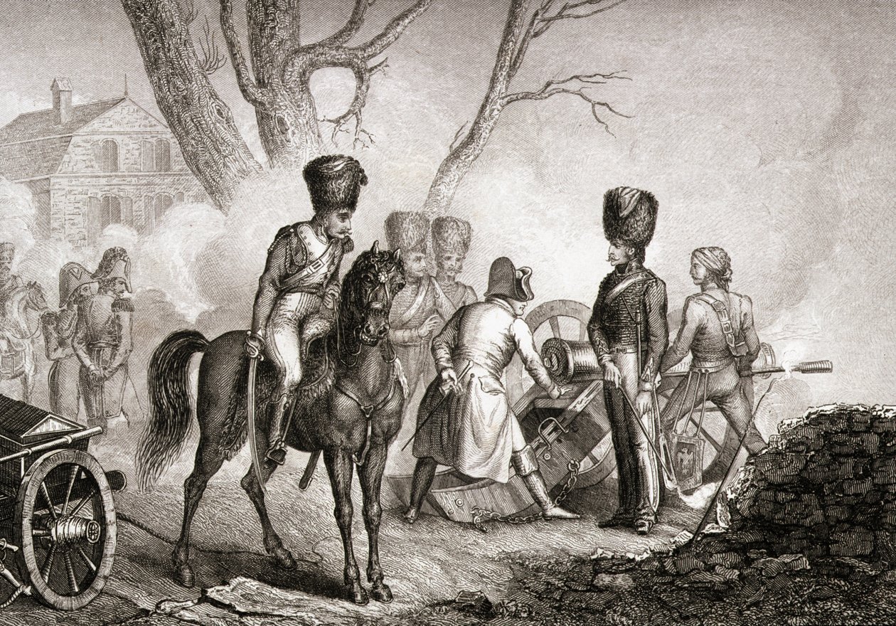 Napoleon (1769-1821) v Montereau-sur-Yonne dne 18. února 1814 od English School