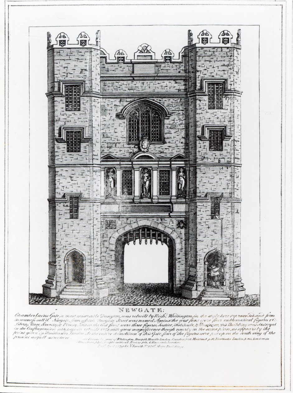 Newgate, Londýn, hospoda. 1761 od English School