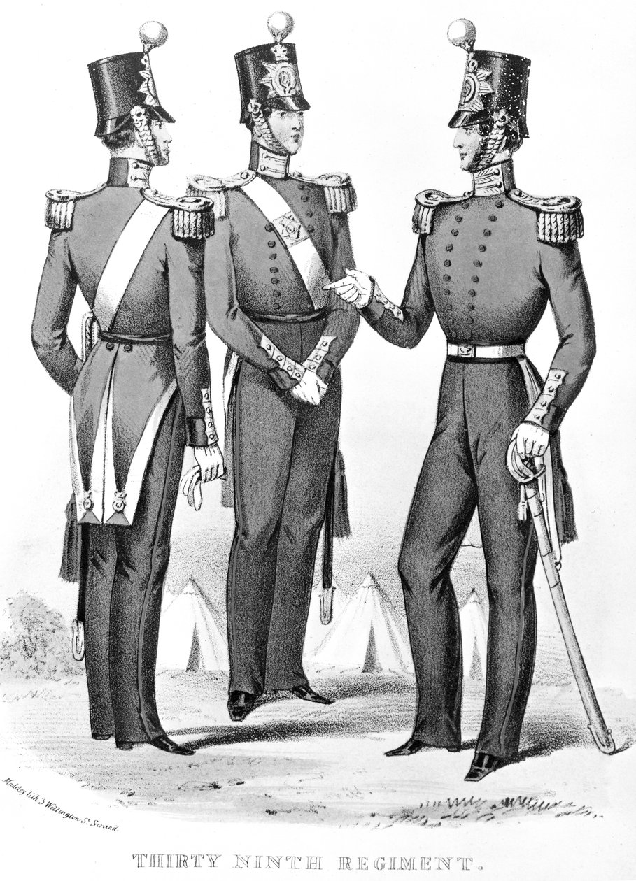 Old 54th Foot (2. prapor Dorset Regiment) počátek 19. století od English School