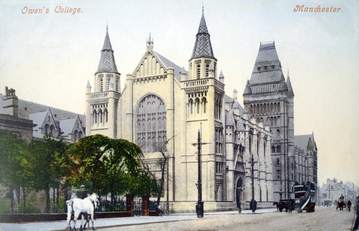Owens College, Manchester (barevná fotografie) od English School