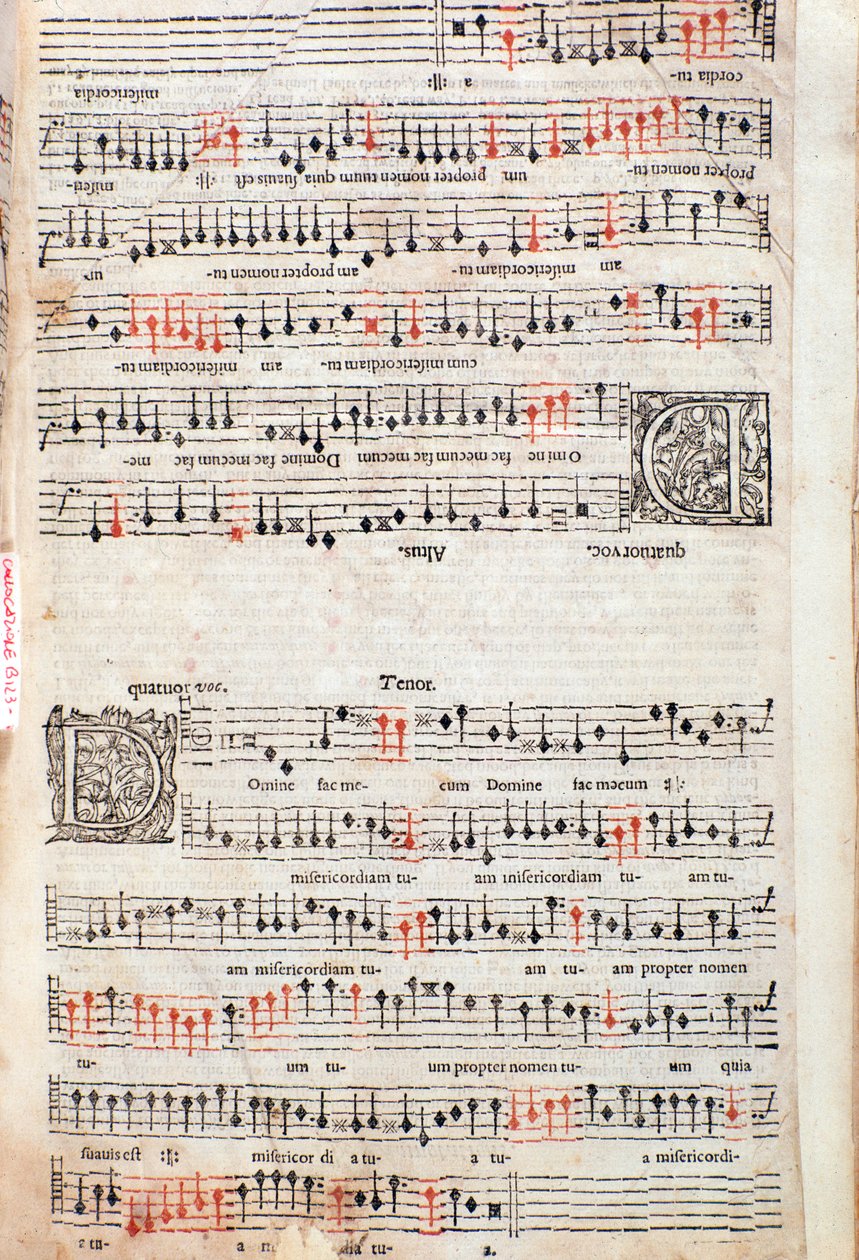 Stránka z A Plaine and Easie Introduction to Practicall Musicke od Thomas Morley, Detail, 1597 od English School